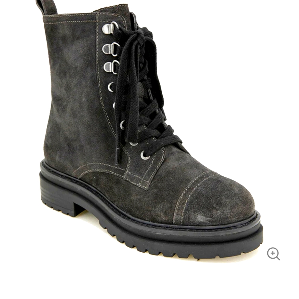 Women's Dark Gray Suede Ankle Boots